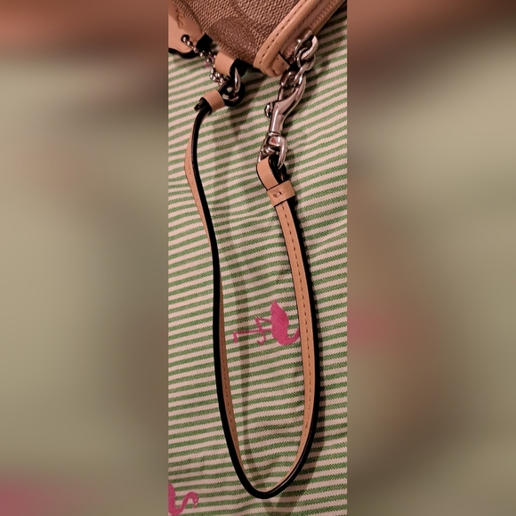 NWOT Y2K Coach Tan Horse & Carriage Casual Everyday Wristlet Clutch Purse Bag - Picture 9 of 11